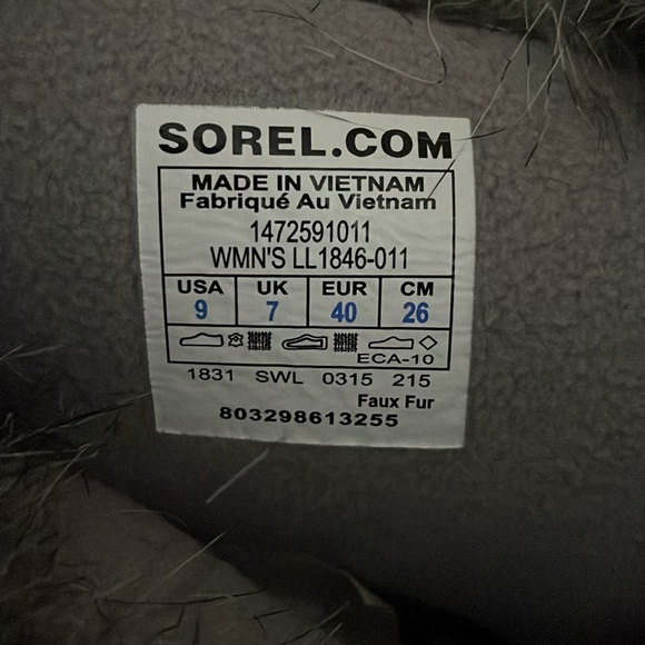 SOREL Tofino II Faux Fur Lined Black Waterproof Boot (Women) Sz 9 - Picture 6 of 6